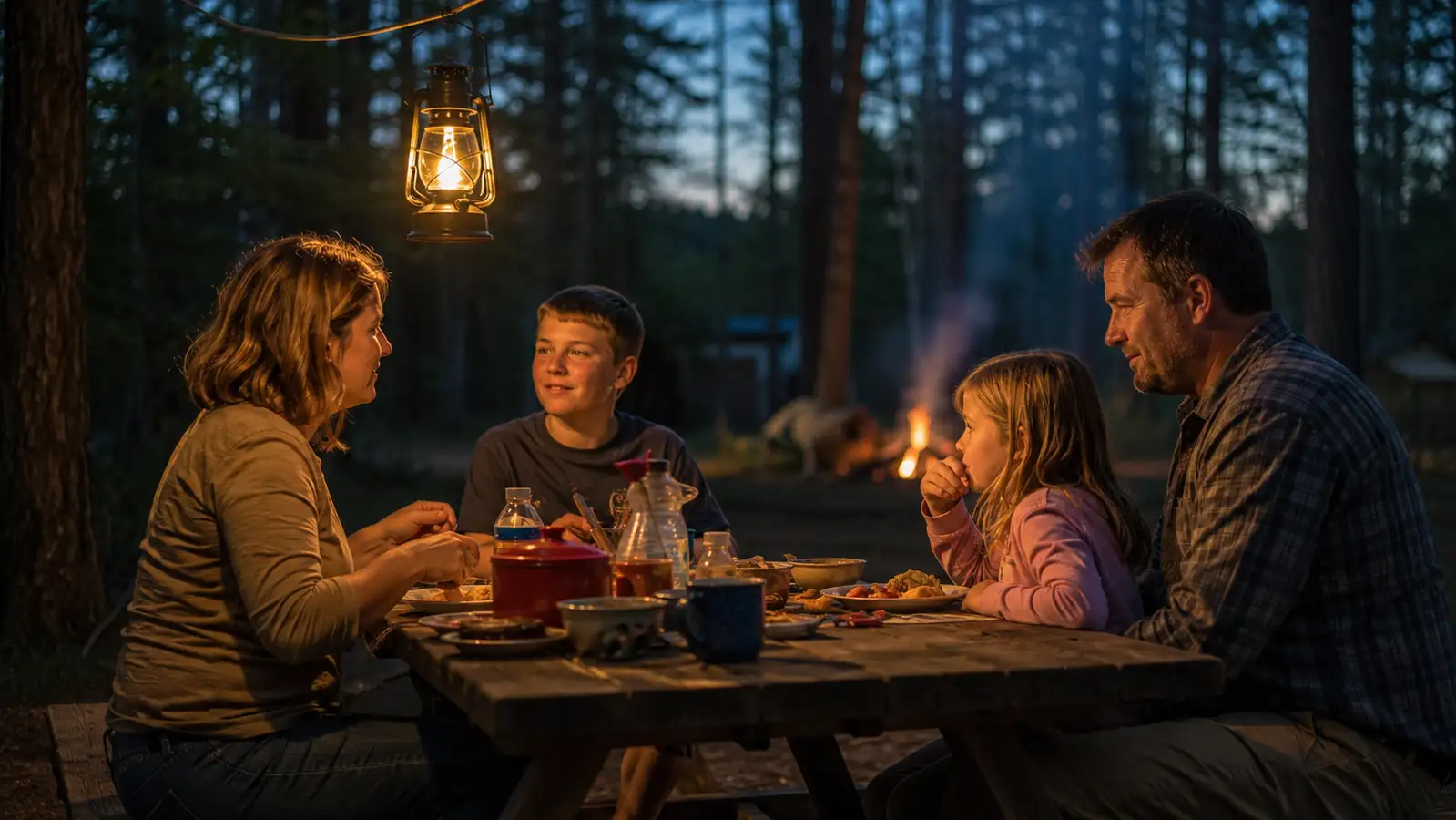 How to Light a Campsite With a Lantern When You Camp With Kids